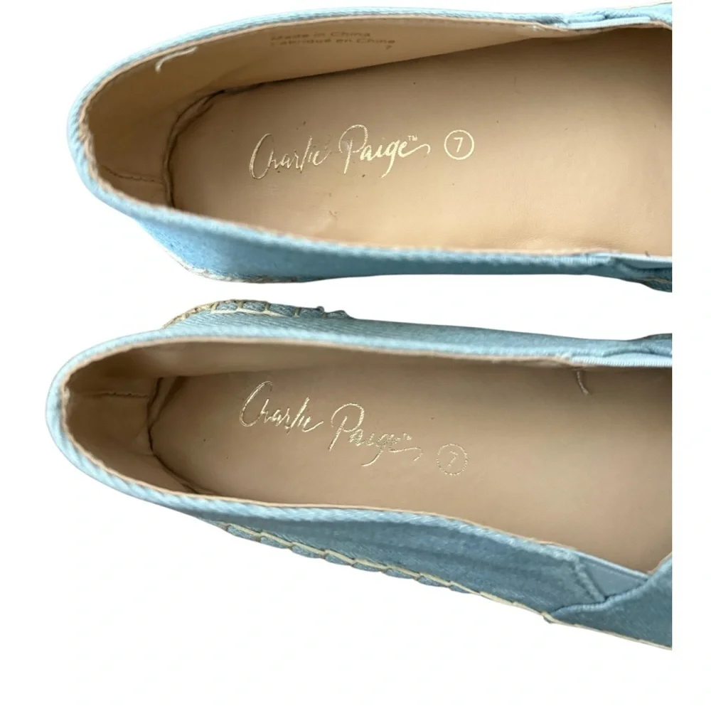 Charlie Paige Blue Flamingo Espadrilles-NWOT Size 7